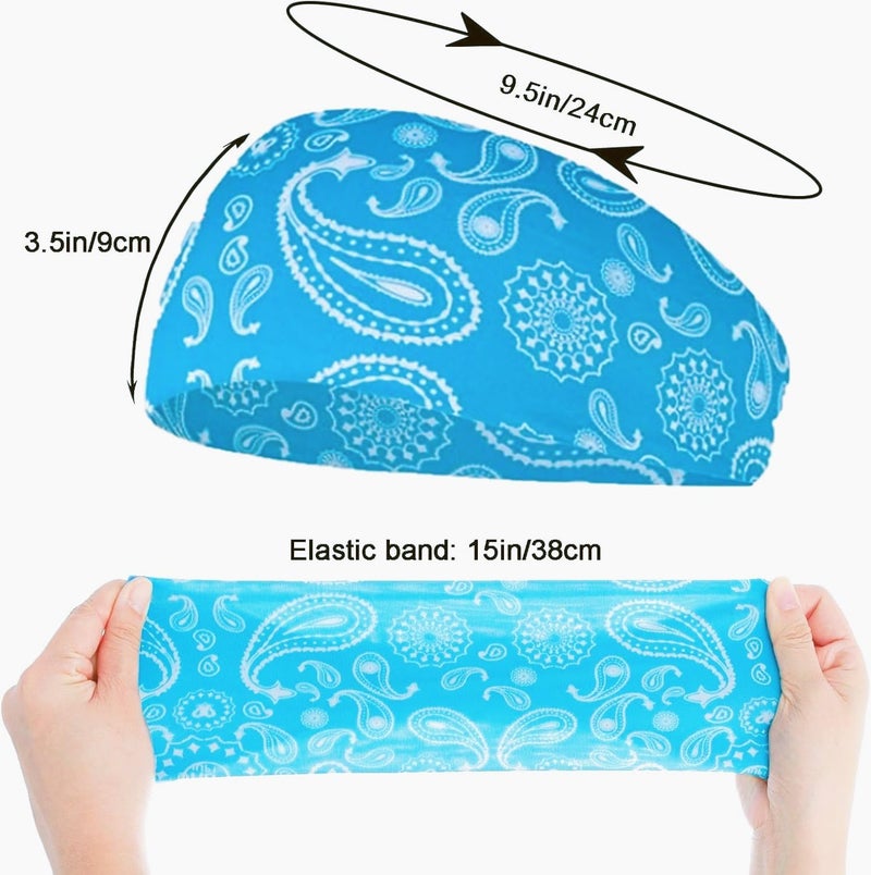 LECHI Sweat Headbands for Men,6 Pack Workout Sports Hairband for Gym, Ideal for Fitness,Running,Cycling,Hike - Image 4